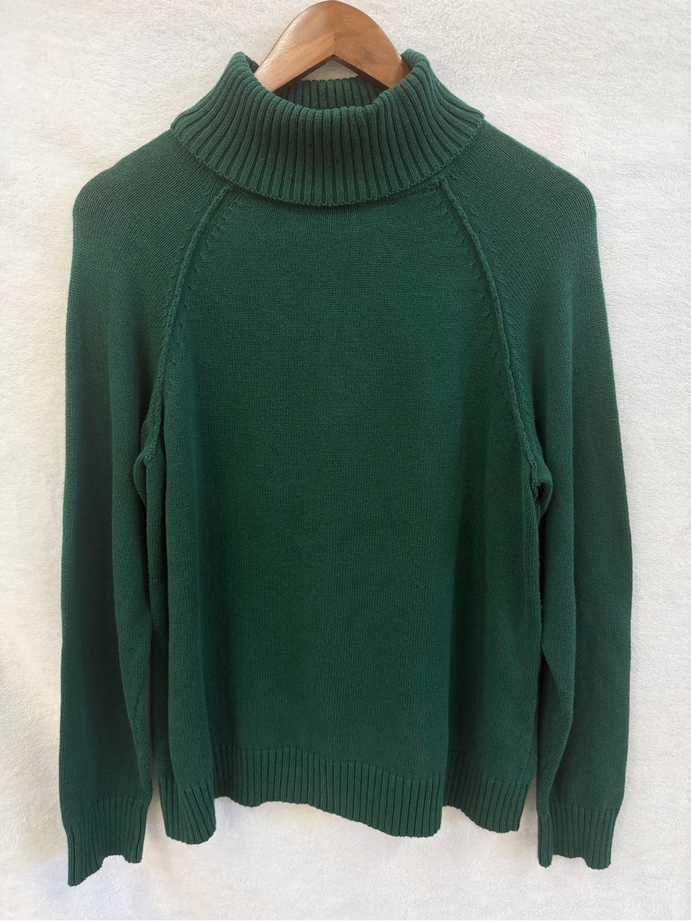 Karen Scott Women’s Large Forest Green Turtleneck Sweater - Cozy Soft Knit